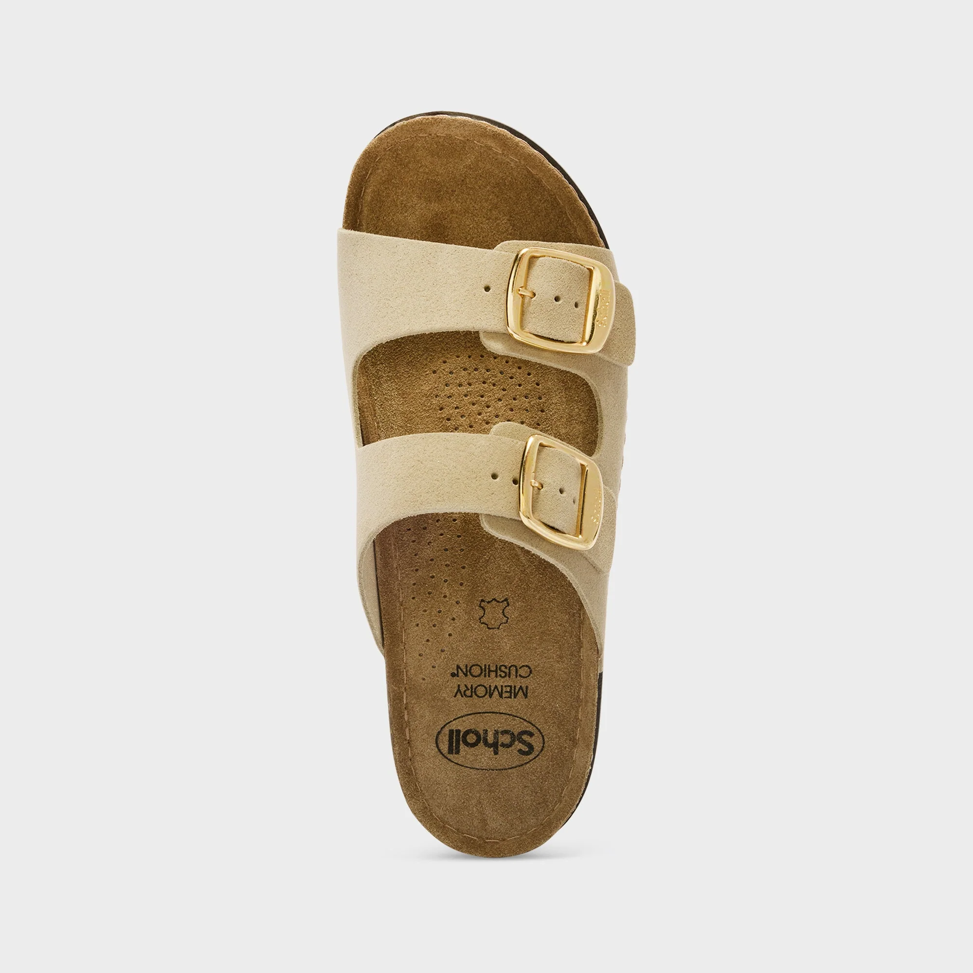 Scholl Bora 2 Buckles Sabot Sandali Ciabatte Beige Scuro Tag. 41 - immagine 3