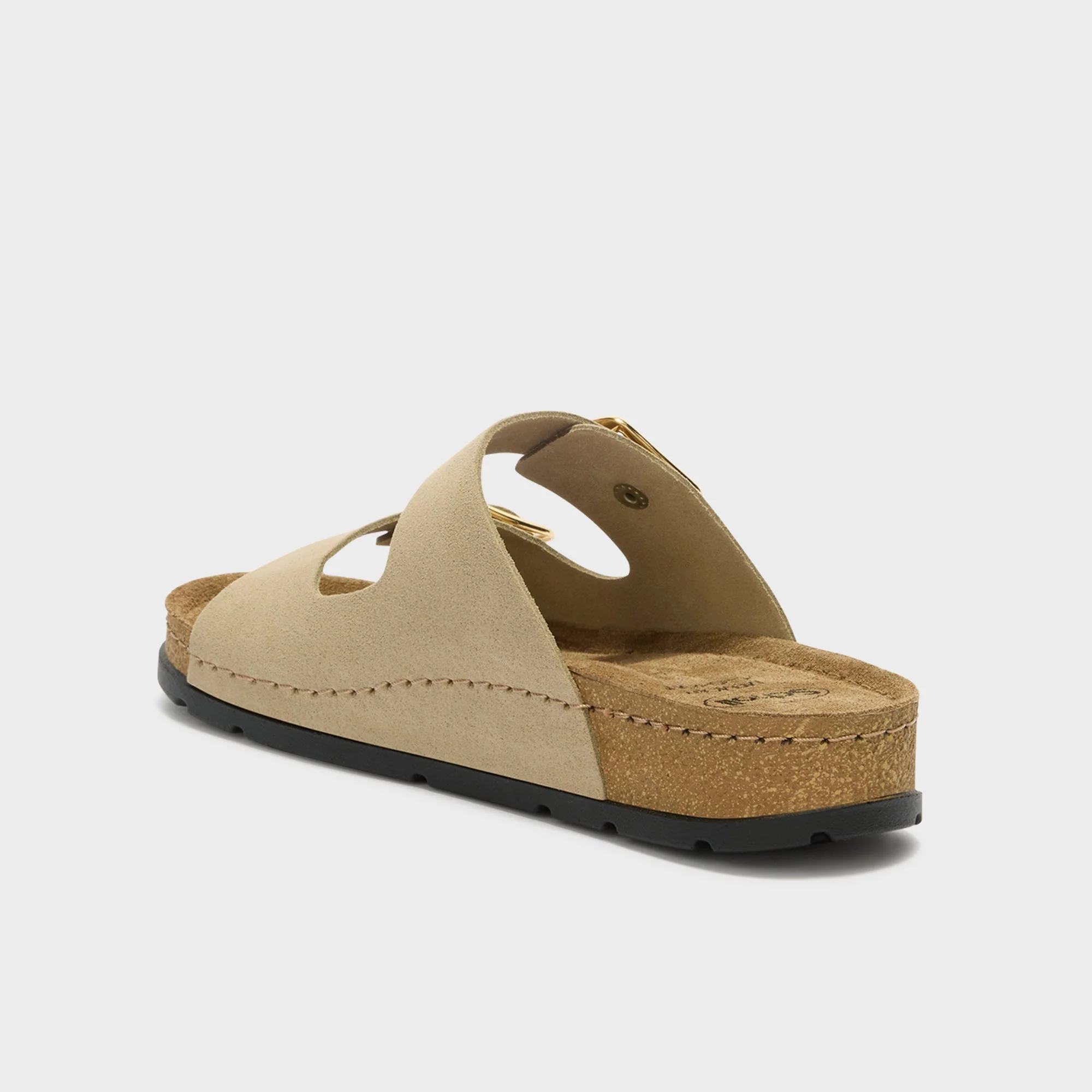 Scholl Bora 2 Buckles Sabot Sandali Ciabatte Beige Scuro Tag. 41 - immagine 4