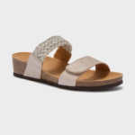 Scholl Ostuni 2 Straps Sandali Ciabatte Grigio Chiaro Tag. 40