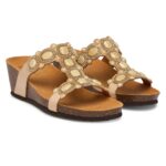 Scholl Zanzibar T-Bar Sandali Ciabatte Beige Tag. 38