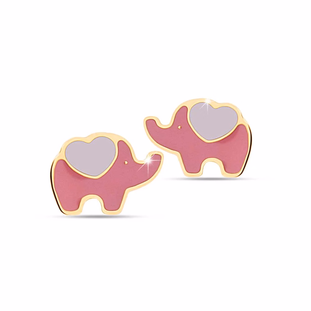 Medical Jewels Orecchini Anallergici 429 Elefantino Con Cuore