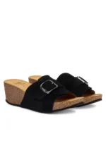Scholl Tropica Buckle Sandali Ciabatte Nero Tag. 41