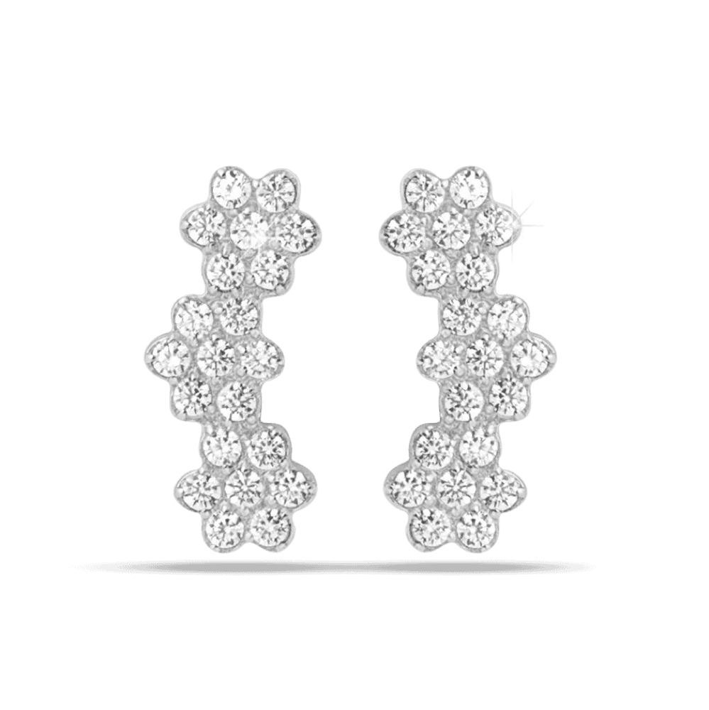 Medical Jewels Orecchini Anallergici 507 Tris di Fiori