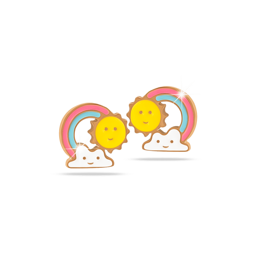 Medical Jewels Orecchini Anallergici 483 Arcobaleno Sole Nuvola