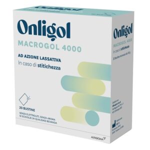 Onligol Macrogol 4000 Azione Lassativa 20 Bustine in caso di Stitichezza