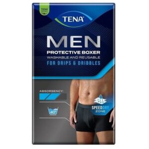 TENA MEN Protective Boxer Lavabili e Riutilizzabili Taglia Medium