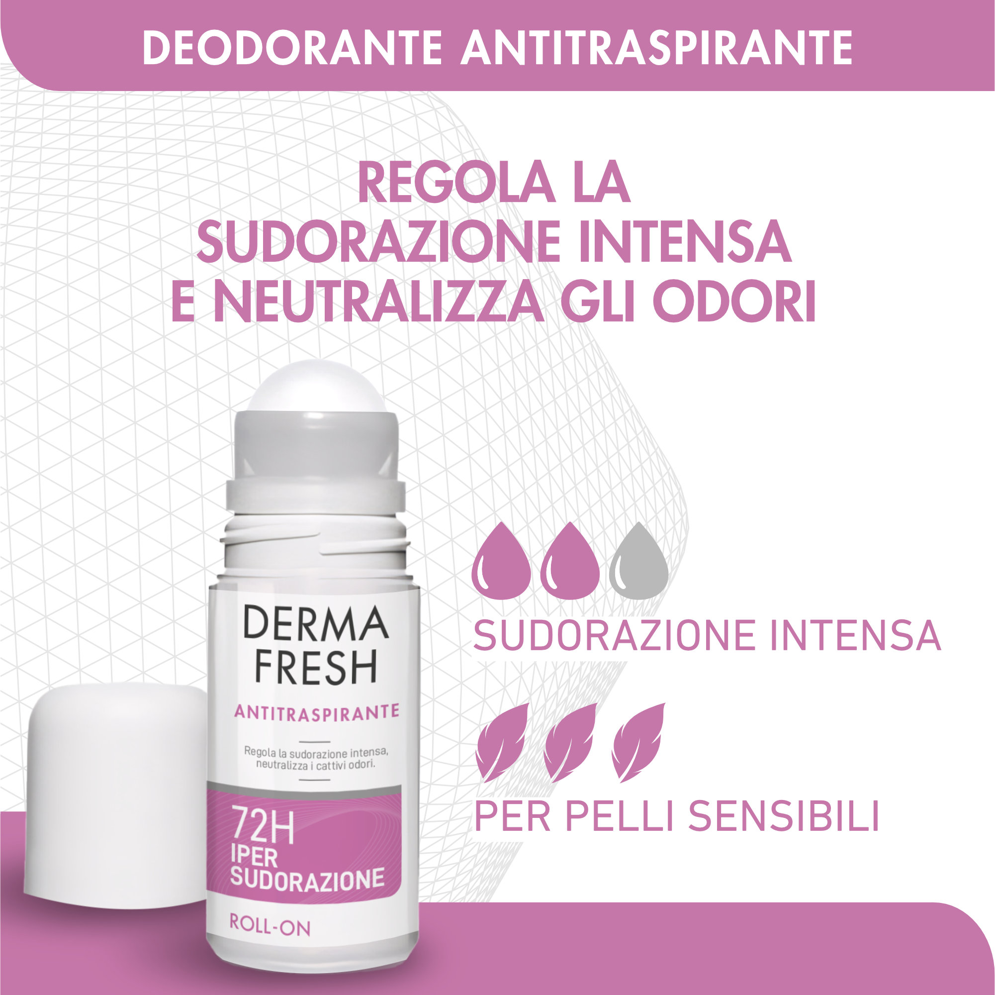 Dermafresh Antitraspirante 72h Ipersudorazione Roll-On 50ml - immagine 2