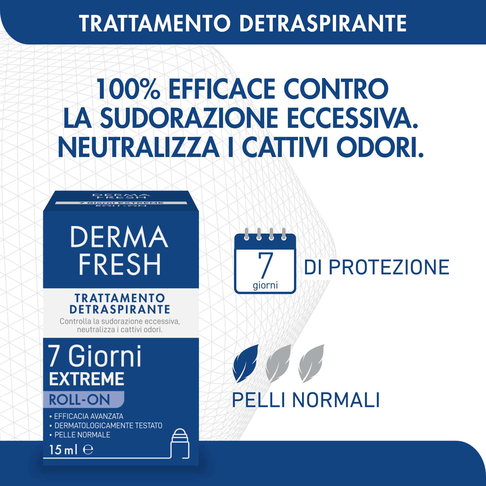 Dermafresh Trattamento Detraspirante 7 Giorni Extreme Roll-On 15ml - immagine 2