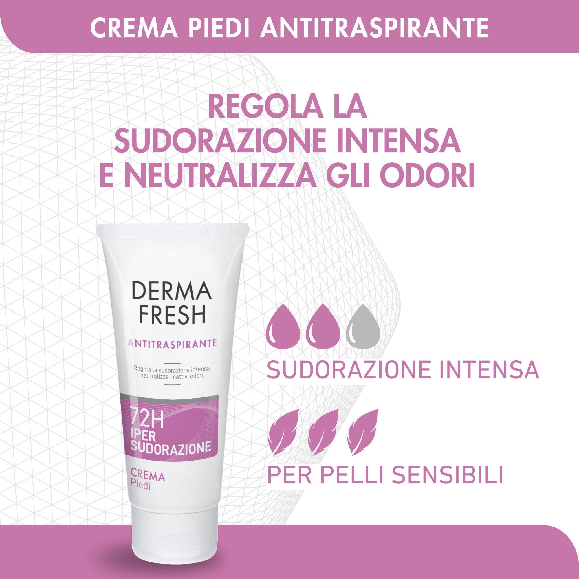 Dermafresh Antitraspirante 72h Ipersudorazione Crema Piedi 100ml - immagine 2