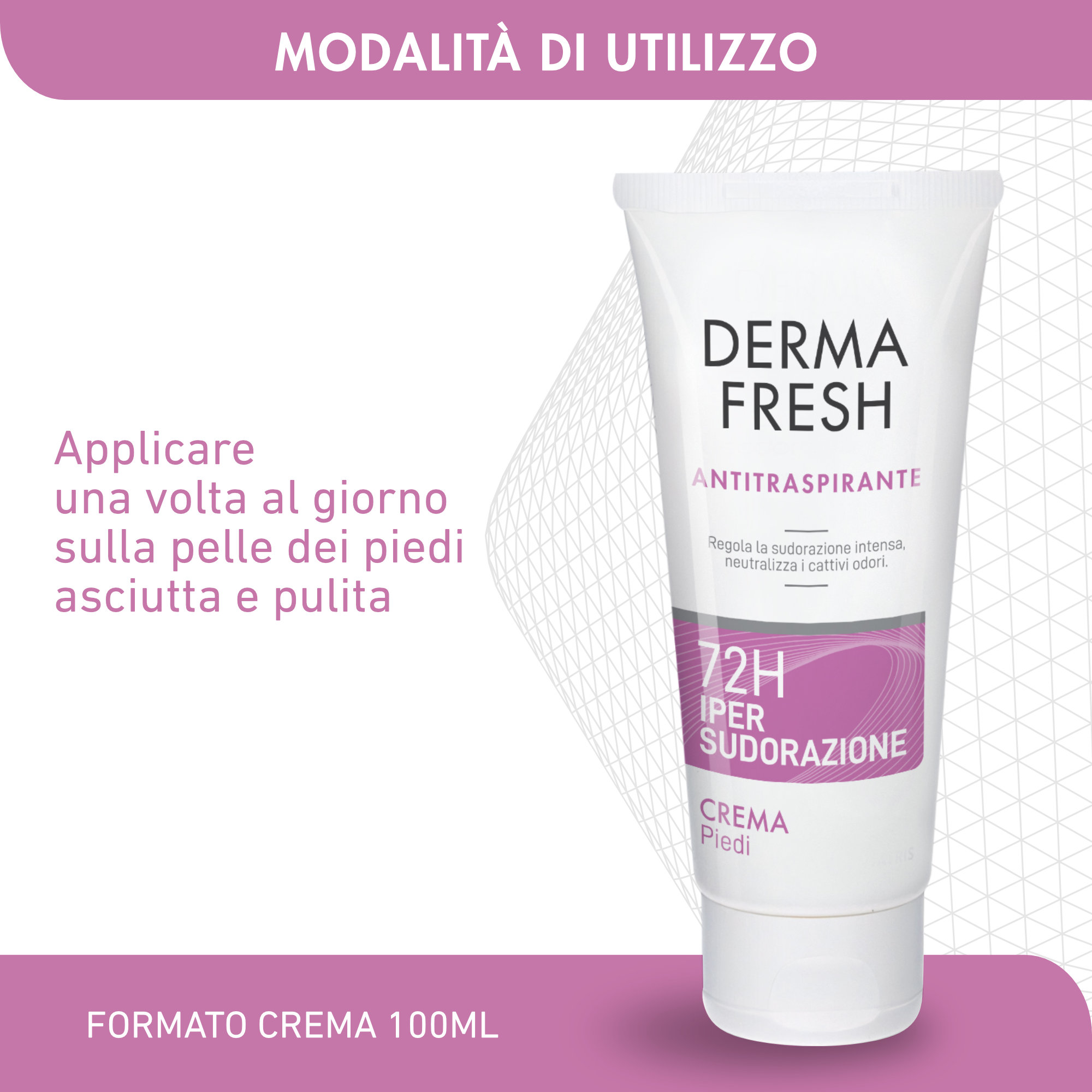Dermafresh Antitraspirante 72h Ipersudorazione Crema Piedi 100ml - immagine 6