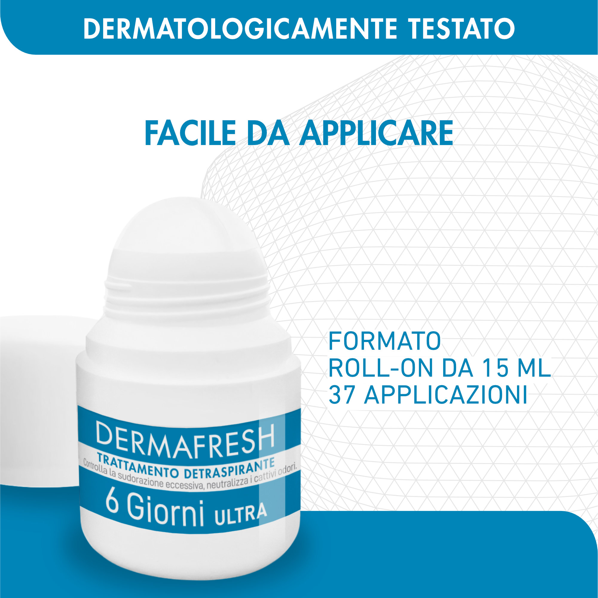 Dermafresh Trattamento Detraspirante 6 Giorni Ultra Roll-On 15ml - immagine 3