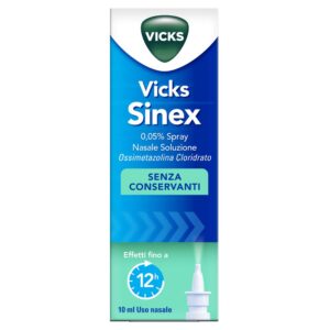VICKS SINEX Spray Nasale 10 ml 0,5 mg/ml Senza Conservanti