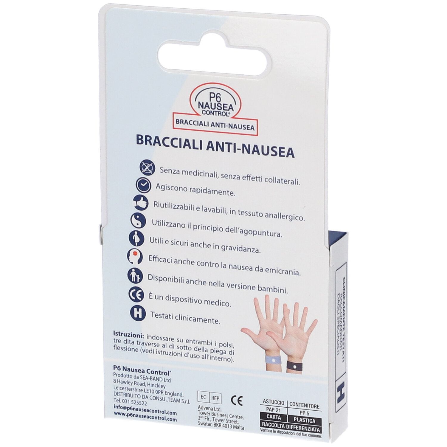 P6 Nausea Control Bracciale Antinausea Adulti - immagine 4