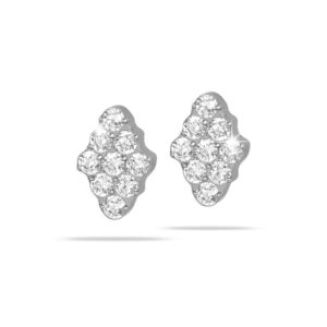 Medical Jewels Orecchini Orecchino Anallergici Rombo argento con zirconi 519