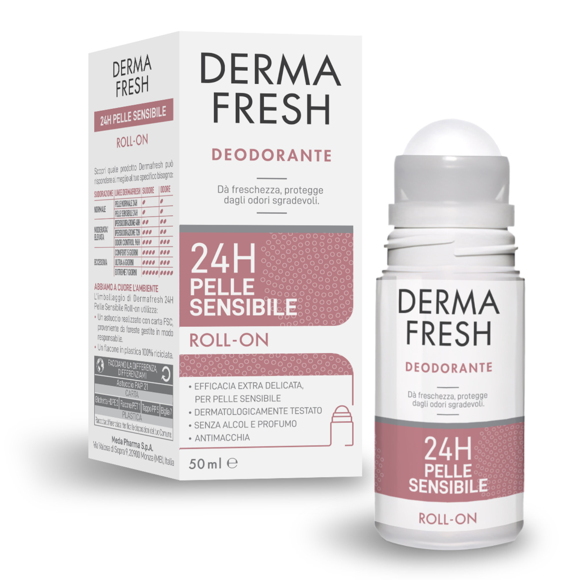 Dermafresh Deodorante 24h Pelle Normale Roll-On 50ml