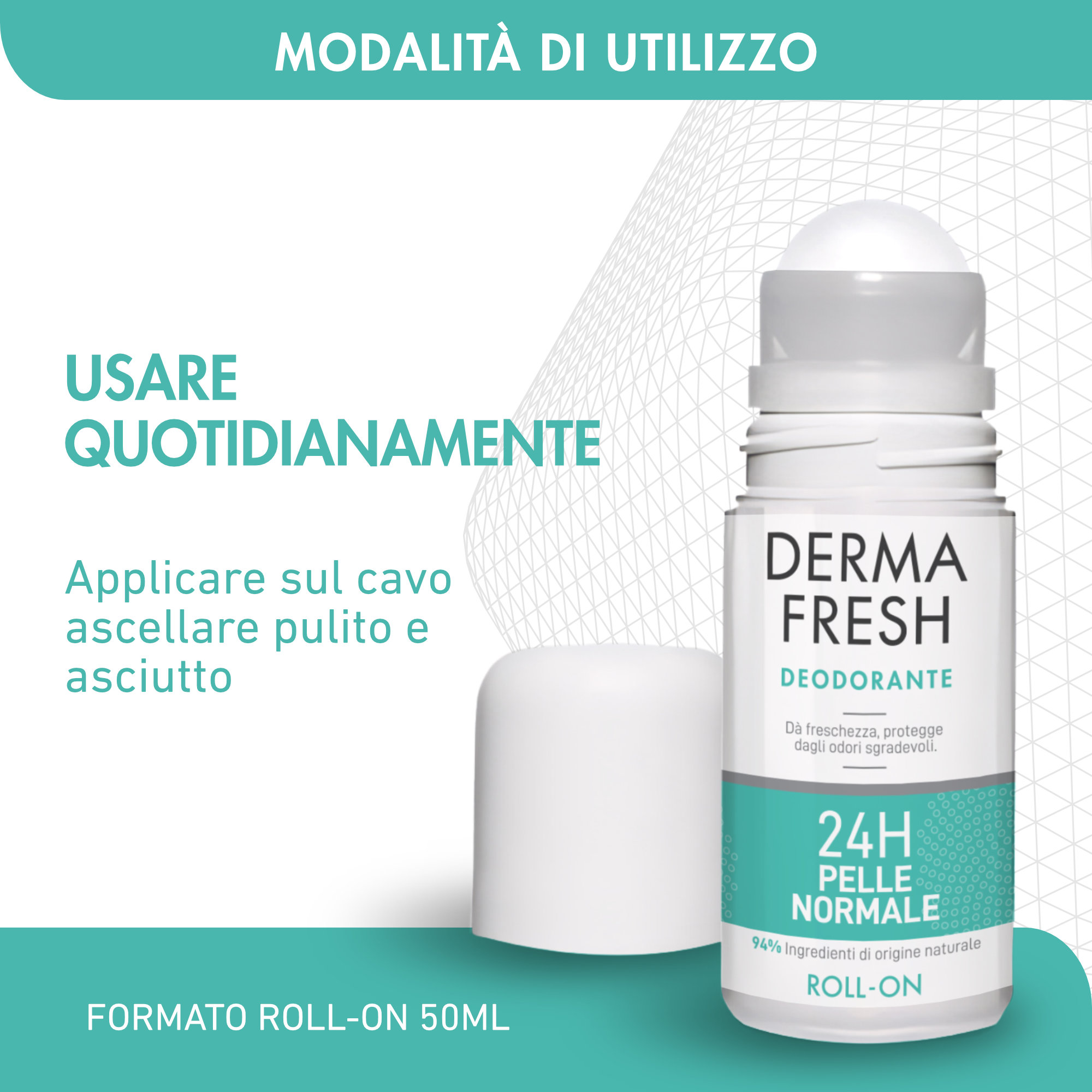 Dermafresh Deodorante 24h Pelle Normale Roll-On 50ml - immagine 7