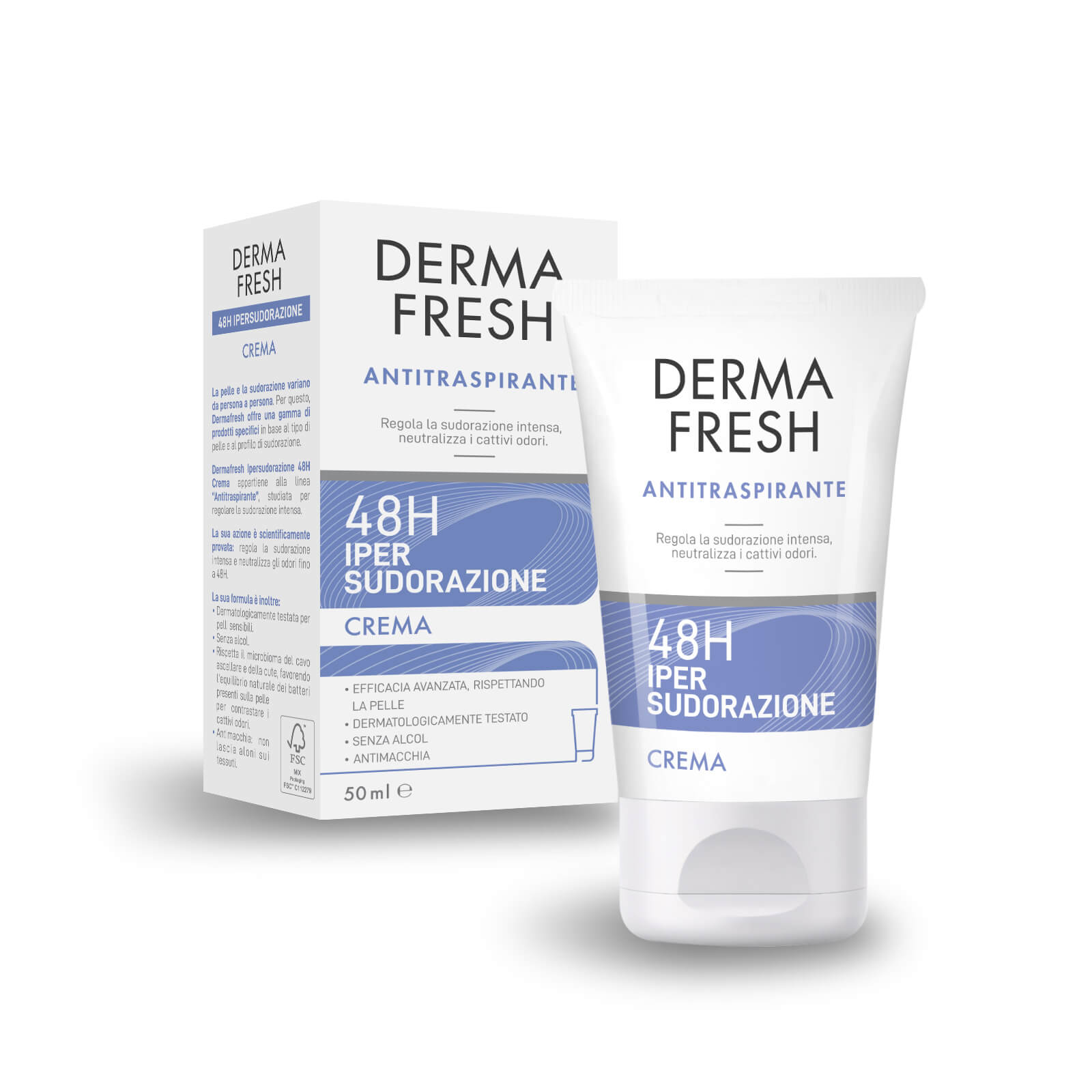 Dermafresh Antitraspirante 48h Ipersudorazione Crema 50ml
